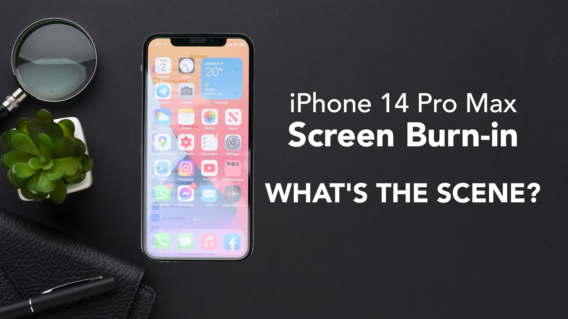 iPhone 14 Pro Max screen burn-in issue