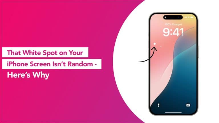 White spot on your iPhone screen showing a bright circular patch on the display