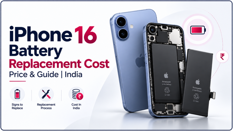 iPhone 16 battery replacement cost in India